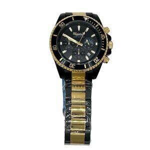 Wishdoit Multi Function Men's Watch in Black/Gold